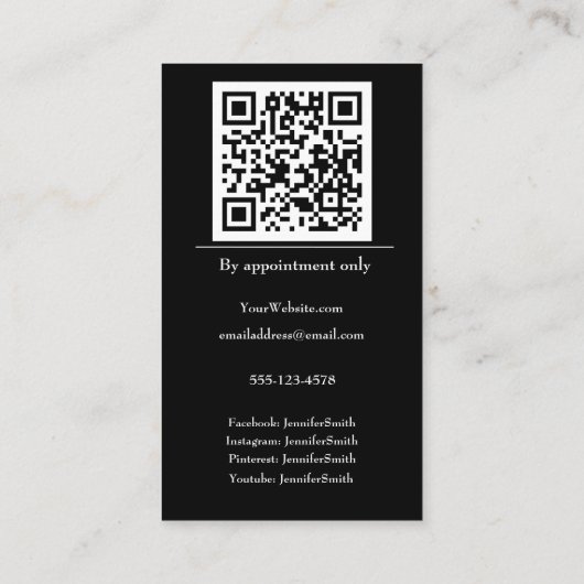 Wedding Cake Designer Chef Elegante Bakkerij Custo Visitekaartje (Achterkant)