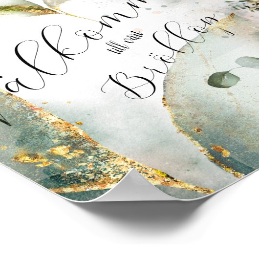 Wedding cake Elegant bröllop Poster (Hoek)