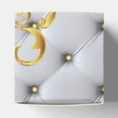 Wedding Cake Favor Box in zilver en goud Bedankdoosjes (Bovenkant)