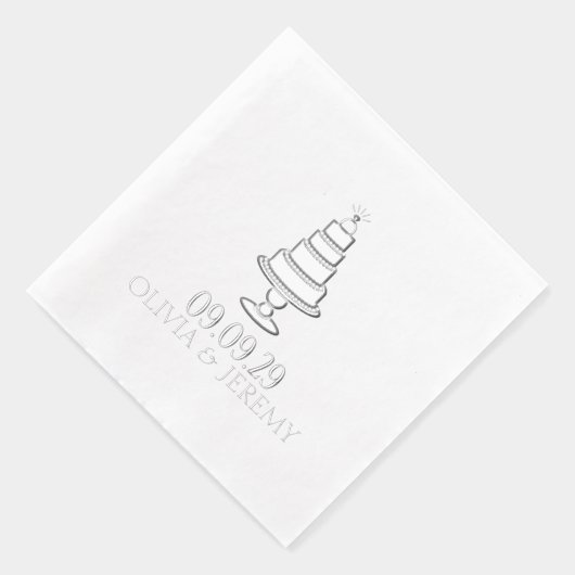 Wedding Cake Folie Servetten (Rechts)