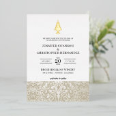 Wedding Cake Folie Uitnodiging (Staand Voorkant)