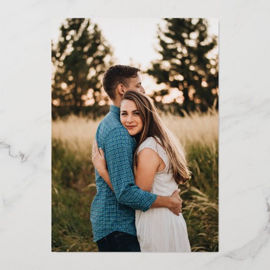 Wedding Cake Folie Uitnodiging (Achterkant)