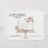 Wedding Cake Funny Change of Date Postponed Briefkaart (Voorkant / Achterkant)