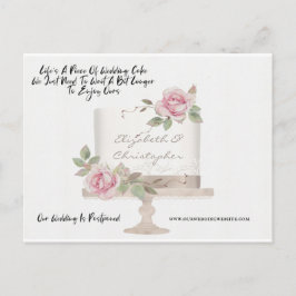 Wedding Cake Funny Change of Date Postponed Briefkaart