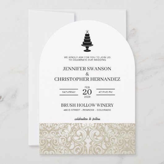 Wedding Cake Kaart (Voorkant)