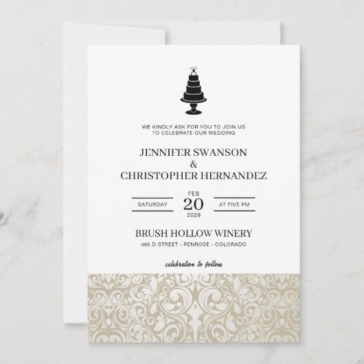 Wedding Cake Kaart (Voorkant)