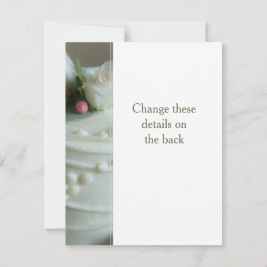 Wedding Cake Kaart (Achterkant)