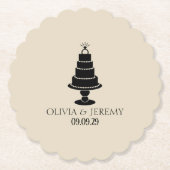 Wedding Cake Kartonnen Onderzetters (Voorkant)