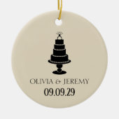Wedding Cake Keramisch Ornament (Voorkant)