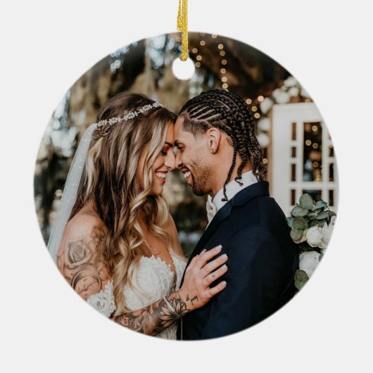 Wedding Cake Keramisch Ornament (Achterkant)