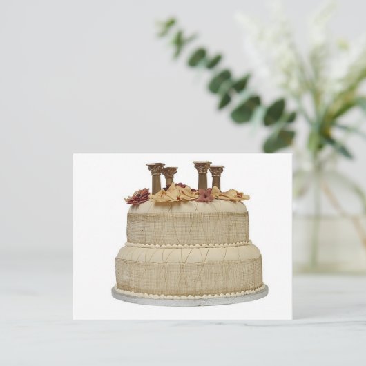 Wedding Cake Pillars Briefkaart (Staand voorkant)