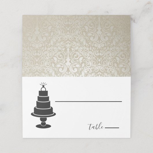 Wedding Cake Place Card Plaatskaartje (Buitenkant ongevouwen)