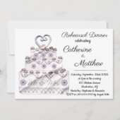 Wedding Cake Rehearsal Dinner Invitation Kaart (Voorkant)