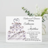 Wedding Cake Rehearsal Dinner Invitation Kaart (Staand voorkant)