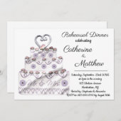 Wedding Cake Rehearsal Dinner Invitation Kaart (Voorkant / Achterkant)