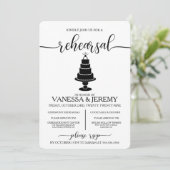 Wedding Cake Repetitie Diner Uitnodiging (Staand voorkant)