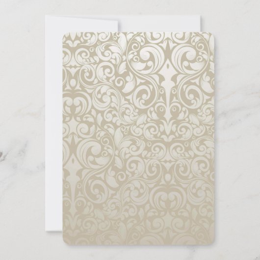 Wedding Cake Repetitie Diner Uitnodiging (Achterkant)