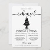 Wedding Cake Repetitie Diner Uitnodiging (Voorkant)