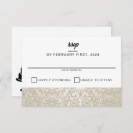 Wedding Cake RSVP Kaartje
