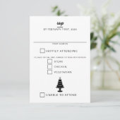 Wedding Cake RSVP Kaartje (Staand voorkant)