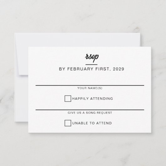 Wedding Cake RSVP Kaartje (Voorkant)