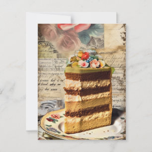 Wedding Cake Slice Briefkaart