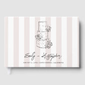 Wedding Cake Stripe Wedding   Gastenboek (Voorkant)