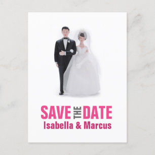 Wedding Cake Topper Save the Date Briefkaart