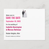 Wedding Cake Topper Save the Date Briefkaart (Achterkant)