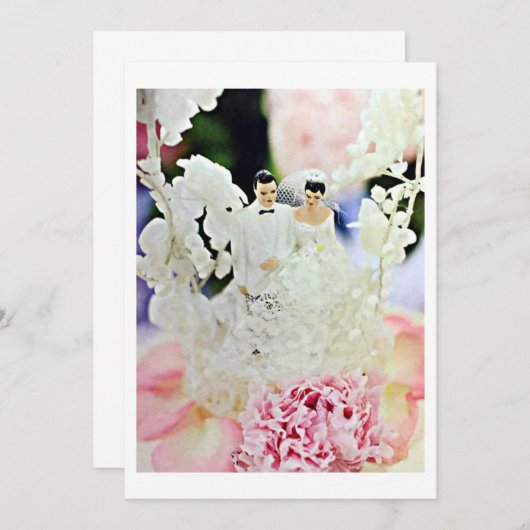 WEDDING CAKE TOPPER WEDDING ARTITY INVITATION KAART (Voorkant / Achterkant)