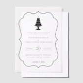 Wedding Cake Vellum Uitnodigingen (Offset)