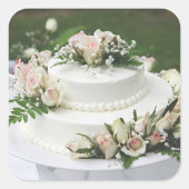 Wedding Cake Vierkante Sticker