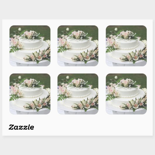 Wedding Cake Vierkante Sticker