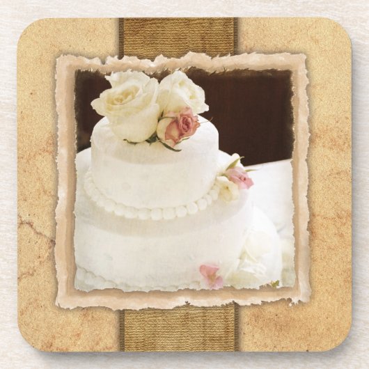 Wedding Cake Vintage Drankjes Onderzetter (Voorkant)