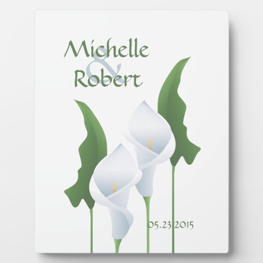 Wedding Calla Lily Custom Plaque Fotoplaat (Voorkant)