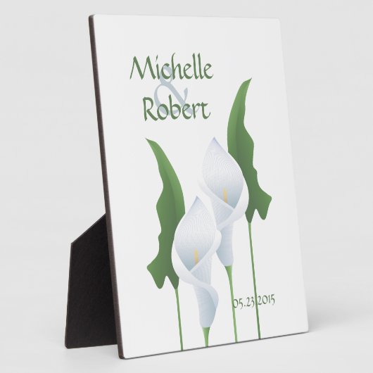 Wedding Calla Lily Custom Plaque Fotoplaat (Zijkant)