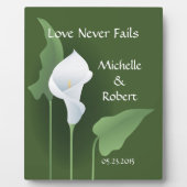 Wedding Calla Lily Green Custom Plaque Fotoplaat (Voorkant)