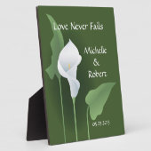 Wedding Calla Lily Green Custom Plaque Fotoplaat (Zijkant)