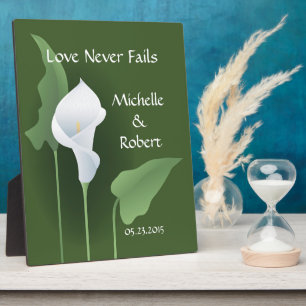 Wedding Calla Lily Green Custom Plaque Fotoplaat