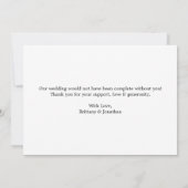 Wedding Calligraphy Script Heart 2 Photo Bedankkaart (Achterkant)