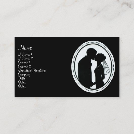 Wedding Cameo Visitekaartje (Voorkant)