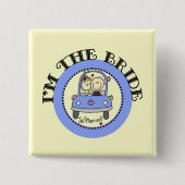 Wedding Car Bride Vierkante Button 5,1 Cm (Voorkant)