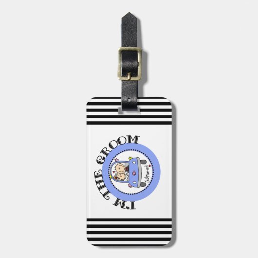 Wedding Car Groom Bagagelabel (Voorkant verticaal)