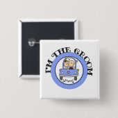 Wedding Car Groom Vierkante Button 5,1 Cm (Voorkant /achterkant)