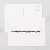 Wedding card - and they lived happily ever after briefkaart (Voorkant / Achterkant)