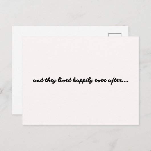 Wedding card - and they lived happily ever after briefkaart (Voorkant / Achterkant)