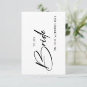 Wedding Card for Your Bride or Groom  Bedankkaart (Staand voorkant)