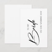 Wedding Card for Your Bride or Groom  Bedankkaart (Voorkant / Achterkant)