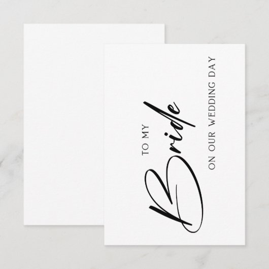 Wedding Card for Your Bride or Groom  Bedankkaart (Voorkant / Achterkant)