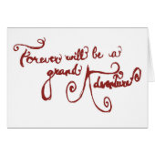 Wedding Card - Groot avontuur (rood) (Voorkant Horizontaal)